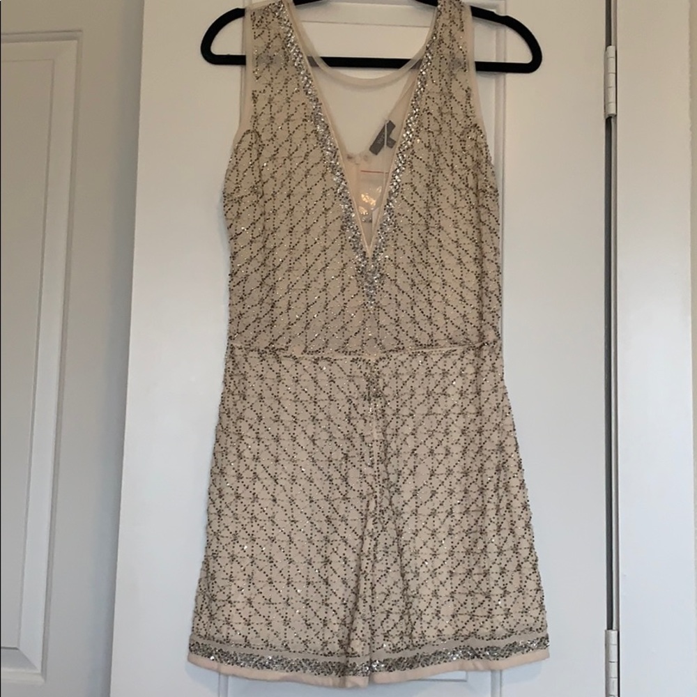 Verty Sequin Beaded Romper Sz L